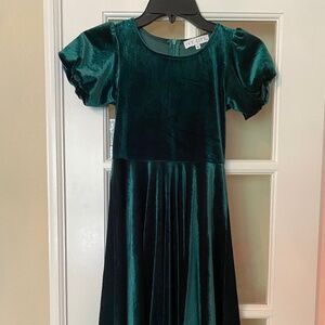 Size 8 mini green velvet dress